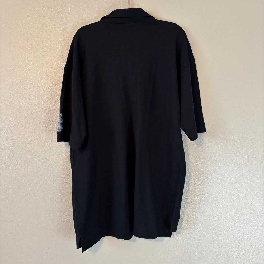 High Quality Recycled Cotton Polyester‎ Blend 90s Vintage Black Golf Polo 2XL - Picture 8 of 11